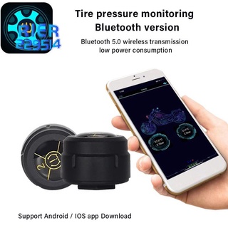 2 unidades bluetooth 5.0 motocicleta tpms sistema de alarma de presión de neumáticos sensor android/ios sistema de monitoreo de presión de neumáticos 8.0 bar