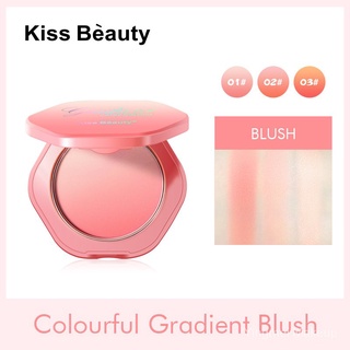 Kiss BeautyCruzado monocromo rubor rojo elegante blanco Natural limitado cuatro colores (1)