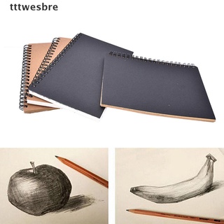 *tttwesbre* Reeves Retro Spiral Bound Coil Sketch Book Blank Notebook Kraft Sketching Paper, hot sell
