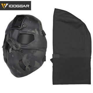 IDOGEAR Táctica Completa Máscara Protectora Capucha Casco Transpirable 6609 Táctico Camuflaje Engranajes (5)