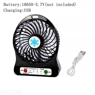 Usb recargable Mini ventilador interior al aire libre portátil de escritorio de plástico ventilador eléctrico con luz LED broxah (6)