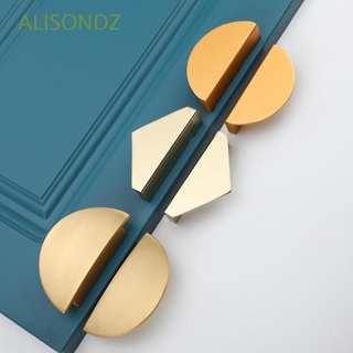 Alisondz Golden manijas de la puerta de los muebles negro mate Hardware cajón tirador de la perilla de espacio de aluminio gabinete nórdico geométrico armario armario (1)
