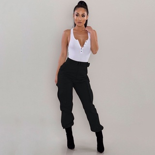 New Women Overalls Pants Army Military Combat Style Pant Cargo Trousers Long Sports Pants Joggers