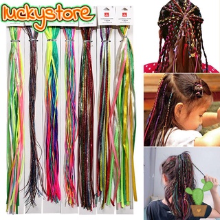 Ls Moda cool De Alta calidad herramientas De Estilo De cabello cable De Seda arcoiris Color cabello accesorios para cabello cuerda trenzada De cabello
