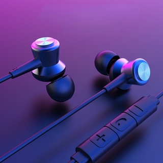 Nuevos auriculares In-Ear Metal con cable de trigo Control de llamadas auriculares mm Bass con cable In-Ear auriculares