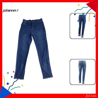 jm jeans agradables a la piel arco puño señora skinny jeans tobillo-longitud streetwear
