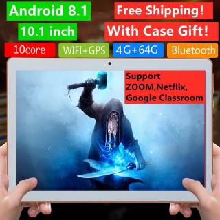 🎁Con regalo🎁 Nueva versión actualizada de 10.1 pulgadas 4G 64GB Android 8.0 Tablet PC 10 Core HD WIFI SIM soporte ZOOM Netflix Google Classroom