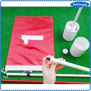 3 secciones de golf flagsticks práctica agujero taza poner bandera verde todos 6 pies (9)