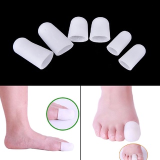 morelx 2 piezas de silicona gel tubo vendaje del dedo del pie protectores pies alivio del dolor pies cuidado co (1)