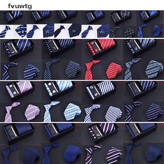 fvuwtg juego de 5 piezas caja de regalo de negocios formal corbata pañuelo gemelos mens tie co