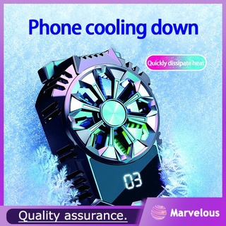 marvelous x3b semiconductor teléfono móvil radiador juego mango botón auxiliar aleta de enfriamiento con hielo en la parte posterior: d