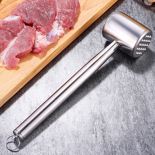 1pc de acero inoxidable Hit carne ablandador herramienta filete martillo carne de cerdo carne de res librador con agujero colgante (9)