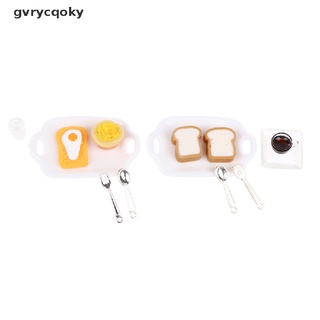 [gvrycqoky] 1:12 casa de muñecas miniatura desayuno hamburguesa croissant tostadas huevo café (6)