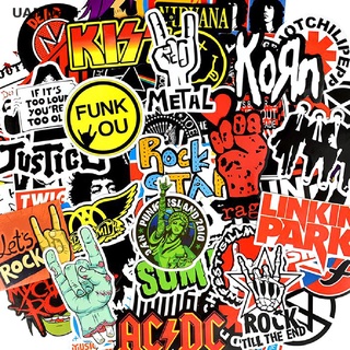 < UAMDear > 100 Pegatinas De Graffiti De Rock Para Portátil , Equipaje , Guitarra , Bicicleta , Coche