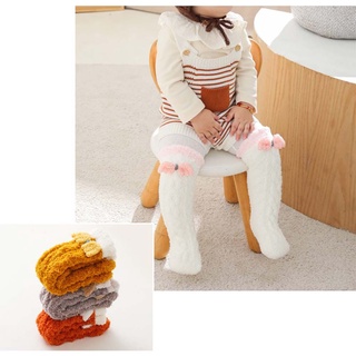 Dahua calcetines largos De lana De Coral para bebé niña De lana hasta la rodilla/multicolores (8)
