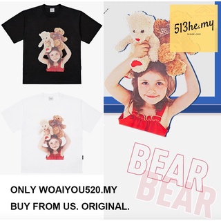 2021 nuevo ADLV oso de peluche sudor niñas gráfico impreso de gran tamaño camisetas de manga corta