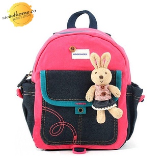 Hermosa muñeca juguete decoración niños mochilas bolsa de la escuela Anti-perdida correa niños