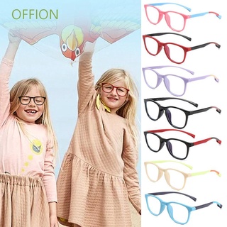 OFFION Ultralight Soft Frame Goggle Radiation Protection Silicone Eyewear Anti-blue Light Glasses Vision Care Children Anti-blue Rays Boys Girls Fashion Kids Eyeglasses/Multicolor