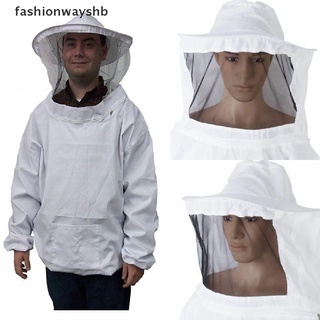 [fashionwayshb] chaqueta protectora de apicultura velo smock equipo de abeja mantener sombrero manga traje [caliente] (1)
