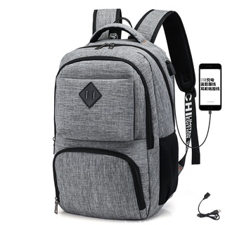 Mochila de negocios para hombre versión coreana carga USB casual mochila Simple moda bolsa de ordenador