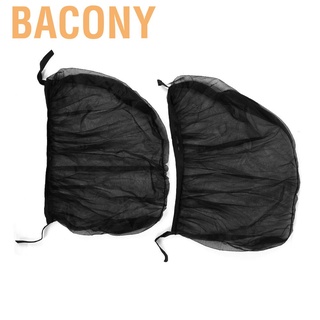 Bacony 2 piezas cortina de malla antimosquitos para ventana lateral trasera del coche, protección UV, accesorio Universal