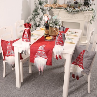 [tdgl xmas] camino de mesa enano patrón incoloro de tela de temporada festival de navidad camino de mesa decoración de mesa