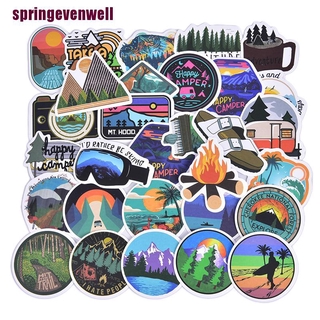 Springevenwell 50 pzs calcomanías Para Skate De verano/equipaje De viaje/Laptop/Super sticker