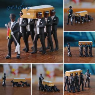 cosplay ghana funeral dancing team pallbearers ataúd danza figura 10cm de altura