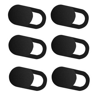 negro 6pcs ultra-delgado webcam cubre cámara web pegatina cubierta tapa para portátil macbook teléfono celular pc