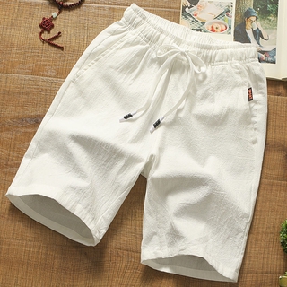 Pantalones Cortos Casuales De Verano Sueltos De Algodón Para Hombre De Playa Capris (1)