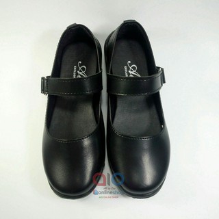 Aline zapatos de niñas talla 31-35 Paskibra Pantofel negro escuela PAUD Kindergarten escuela primaria pisos AA04 (3)