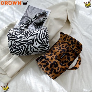 Corona de las mujeres bolsos de hombro de gran capacidad bolsos de mensajero bolsos de moda tela leopardo Vintage Crossbody/Multicolor