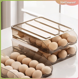 caja de huevos refrigerador auto rodante pato huevos bandeja ahorro espacio hogar cajón contenedor organizador