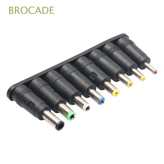 BROCADE 8pcs 2pin Socket Plug AC DC Adapter Laptop Charger Connector Universal Notebook Power InterchangeableTips/Multicolor