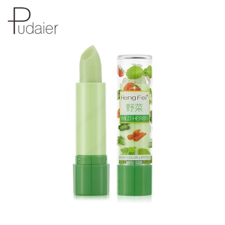 pudaier lápiz labial hidratante vegetal que cambia de color temperatura sensible lipbalm labial labial de larga duración maquillaje de labios (6)
