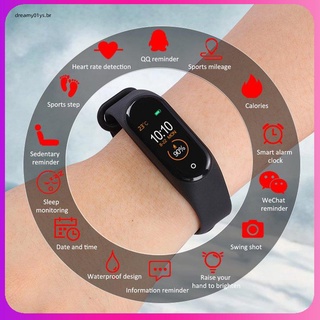 Promoción M4 pulsera inteligente con Monitor De frecuencia cardiaca en tiempo Real/pantalla Colorida Para Android/Ios