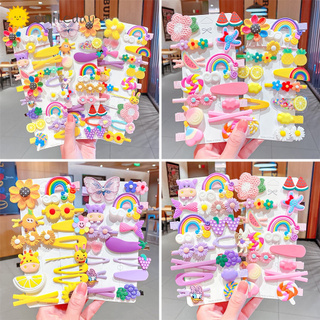 Conjunto De Pinzas Para El Cabello De Moda Para Bebés Y Niños Horquillas Coloridas De Flores De Arco Iris Para Niñas Accesorios (1)