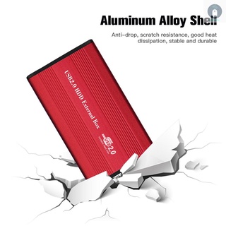 Funda pcho Usb2.0 Para Ide Hard Case 2.5'' Ide Hdd caja De disco duro Portátil De aleación De aluminio Gabinete Hdd rojo (3)