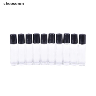 (hotsale) 1/5Pcs 10ml Roll on Glass BottleEssential Oil Perfume Metal Roller Ball Bottle {bigsale}
