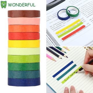 Maravilloso lindo oficina cinta adhesiva Scrapbooking arco iris cinta decorativa conjunto de decoración cinta DIY cinta de papel papelería pegajosa