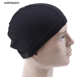 Wbin negro spandex cúpula gorra malla pelo red para hacer pelucas snood elástico peluca gorra.