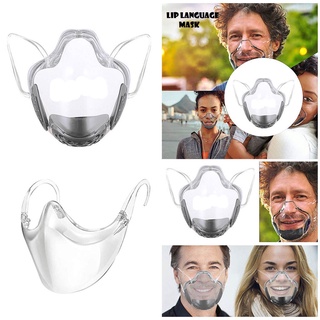 [nuevas llegadas] 2 piezas máscara facial transparente escudo reutilizable con válvula de respiración (7)