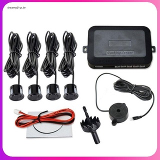 Promoción 12v Kit De Sensor De estacionamiento De coche Sistema De reversa Radar Backup sonido Alerta Indicador De Sonda 4 Sonda Bip Sensor Detector De coche