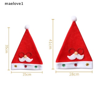 [maelove1] 1pcs sombrero de navidad santa claus led luz intermitente disfraz decoración de fiesta [maelove1] (9)