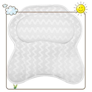 [BRPERFK2]almohadilla De baño Para tina con Ventosas Para apoyo cómodo Para cuello y espalda