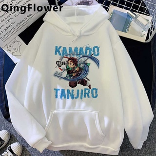 Kimetsu No Yaiba Tanjirou Kamado Demon Slayer sudaderas con capucha mujer impreso Streetwear con capucha Harajuku