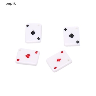 CHARMS [pepik] 10 piezas de resina de simulación de póquer colgantes para hacer joyas diy pendientes llavero [pepik]