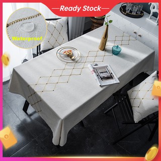 Mantel de 6 plazas Alas Meja Makan mesa de comedor impermeable moderno Simple bordado Rectangular mantel de café mantel de mesa