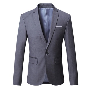 los hombres de la moda slim fit formal un botón traje blazer abrigo chaqueta outwear tops (8)