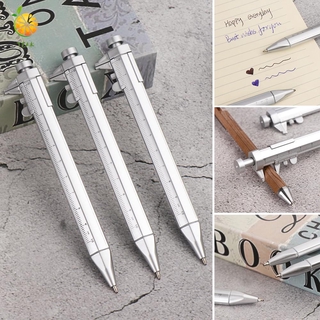 Teca regalo Ballpoint Unisex herramienta de escritura Vernier pinzas pluma medición de escritura instrumento papelería giratorio multifuncional escala regla (1)
